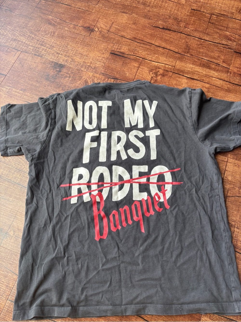 Wrangler Black Short-Sleeve Graphic Tee with White and Red Print